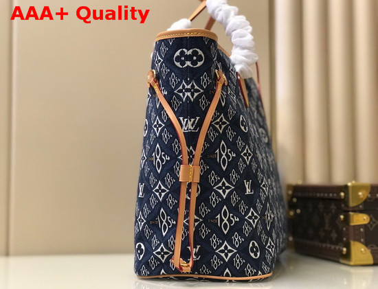 Louis Vuitton Since 1854 Neverfull MM Blue Jacquard Since 1854 Textile M57484 Replica