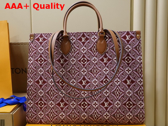 Louis Vuitton Since 1854 Onthego GM Bordeaux Jacquard Since 1854 Textile M57185 Replica