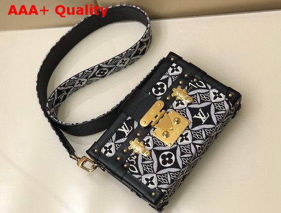 Louis Vuitton Since 1854 Petite Malle Handbag in Grey Jacquard Since 1854 Textile M57212 Replica