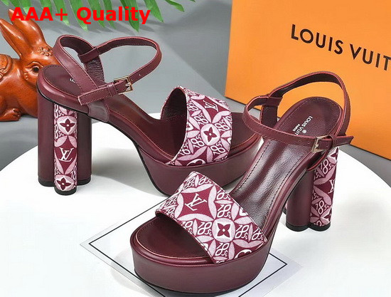 Louis Vuitton Since 1854 Podium Platform Sandal Bordeaux 1A8D31 Replica