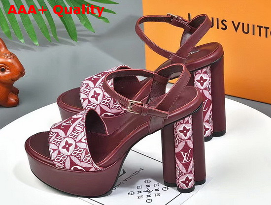 Louis Vuitton Since 1854 Podium Platform Sandal Bordeaux 1A8D31 Replica