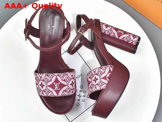 Louis Vuitton Since 1854 Podium Platform Sandal Bordeaux 1A8D31 Replica