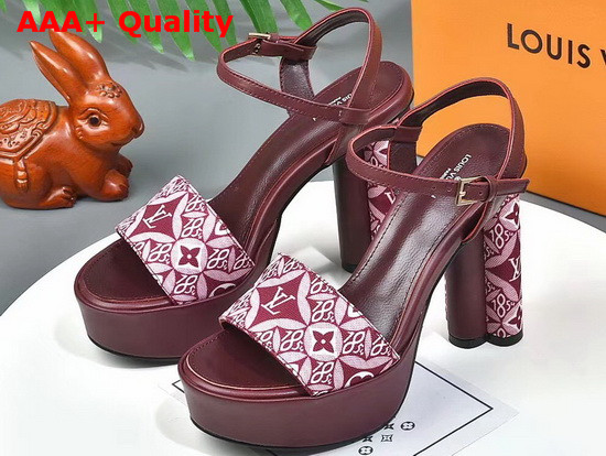 Louis Vuitton Since 1854 Podium Platform Sandal Bordeaux 1A8D31 Replica