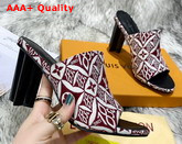 Louis Vuitton Since 1854 Silhouette Mule Bordeaux Jacquard Textile Replica