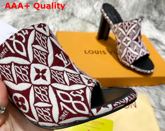 Louis Vuitton Since 1854 Silhouette Mule Bordeaux Jacquard Textile Replica