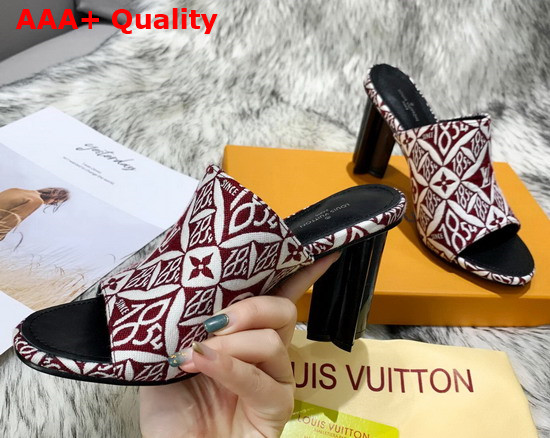 Louis Vuitton Since 1854 Silhouette Mule Bordeaux Jacquard Textile Replica