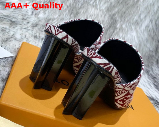 Louis Vuitton Since 1854 Silhouette Mule Bordeaux Jacquard Textile Replica