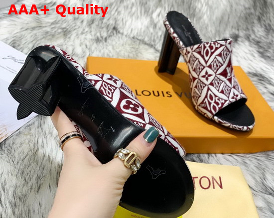 Louis Vuitton Since 1854 Silhouette Mule Bordeaux Jacquard Textile Replica