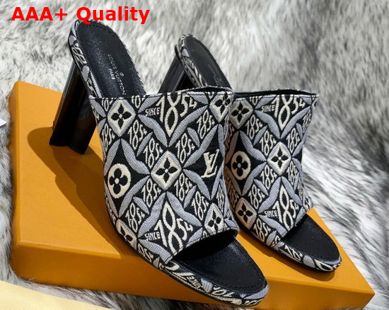 Louis Vuitton Since 1854 Silhouette Mule Gray Jacquard Textile 1A8KNY Replica