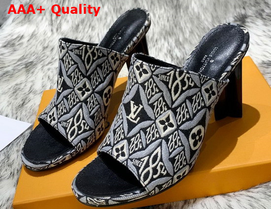 Louis Vuitton Since 1854 Silhouette Mule Gray Jacquard Textile 1A8KNY Replica