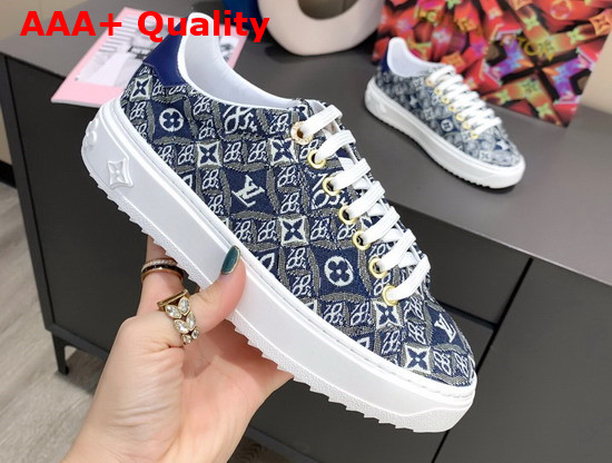 Louis Vuitton Since 1854 Time Out Sneaker in Blue 1A8O09 Replica