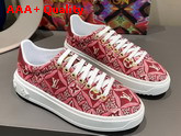 Louis Vuitton Since 1854 Time Out Sneaker in Bordeaux Replica