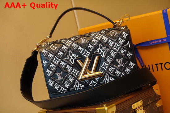 Louis Vuitton Since 1854 Twist MM Gray Embroidered Calfskin M57442 Replica