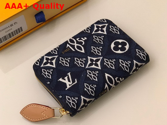 Louis Vuitton Since 1854 Zippy Coin Purse in Blue Jacquard Since 1854 Textile Replica