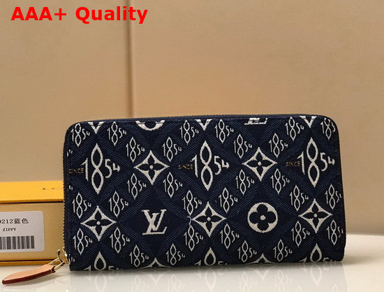 Louis Vuitton Since 1854 Zippy Wallet Blue Jacquard Since 1854 Textile M80212 Replica