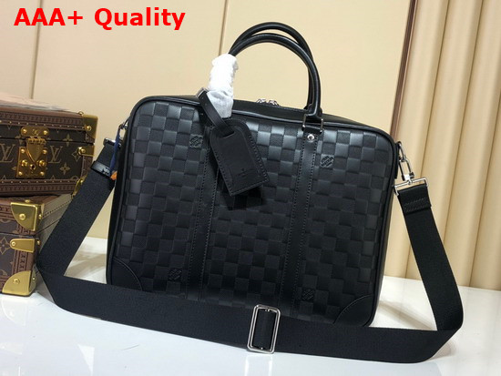 Louis Vuitton Sirius Briefcase Damier Infini Onyx Cowhide Leather N45288 Replica