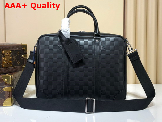 Louis Vuitton Sirius Briefcase Damier Infini Onyx Cowhide Leather N45288 Replica