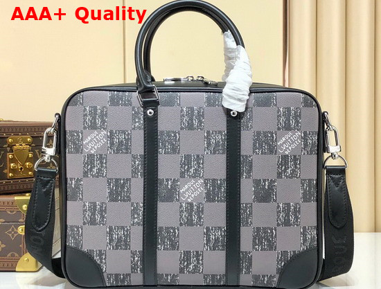 Louis Vuitton Sirius Briefcase Graphite Cowhide Leather N50072 Replica