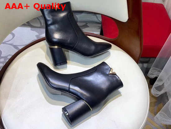 Louis Vuitton Skyline Ankle Boot in Black Calf Leather 1A4DM8 Replica