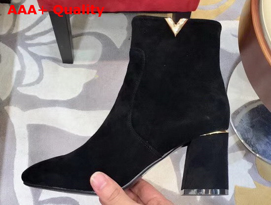 Louis Vuitton Skyline Ankle Boot in Black Suede Leather Replica