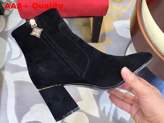 Louis Vuitton Skyline Ankle Boot in Black Suede Leather Replica