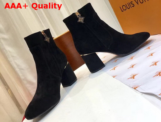 Louis Vuitton Skyline Ankle Boot in Black Suede Leather Replica