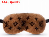 Louis Vuitton Sleep Mask in Brown Mink Fur GI0419 Replica