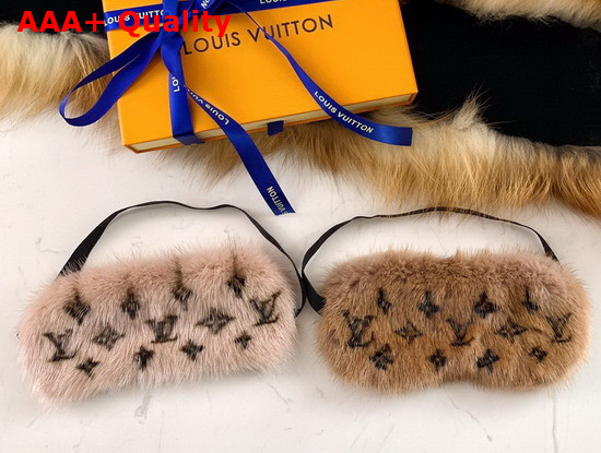 Louis Vuitton Sleep Mask in Brown Mink Fur GI0419 Replica