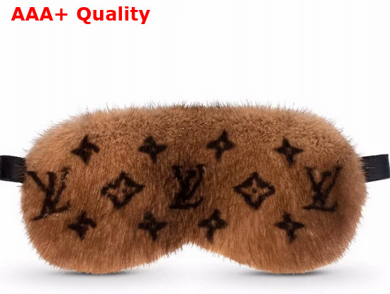 Louis Vuitton Sleep Mask in Brown Mink Fur GI0419 Replica