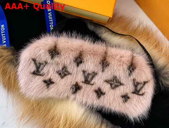 Louis Vuitton Sleep Mask in Light Pink Mink Fur GI0420 Replica