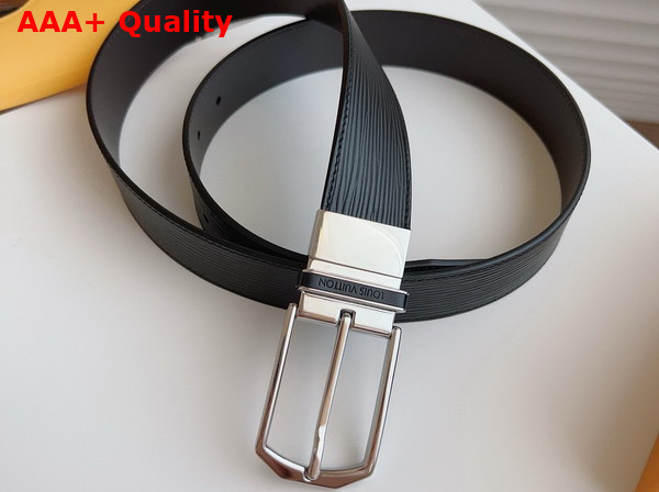 Louis Vuitton Slender 35mm Reversible Belt in Black Epi Leather Replica