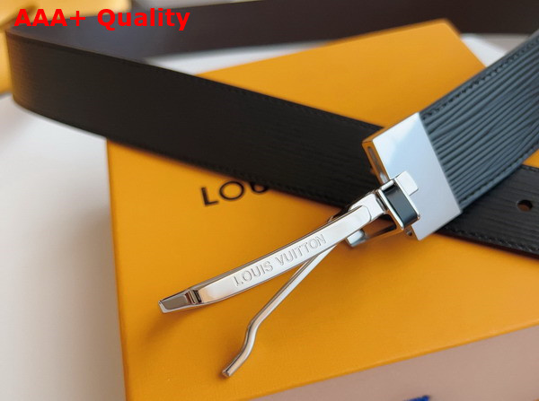 Louis Vuitton Slender 35mm Reversible Belt in Black Epi Leather Replica