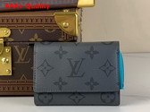 Louis Vuitton Slender Pilot Wallet in Monogram Eclipse Reverse Coated Canvas Replica