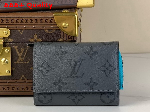 Louis Vuitton Slender Pilot Wallet in Monogram Eclipse Reverse Coated Canvas Replica