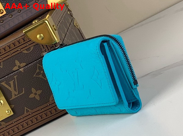 Louis Vuitton Slender Pilot Wallet in Turquoise Taurillon Monogram Embossed Cowhide Leather M11500 Replica