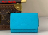 Louis Vuitton Slender Pilot Wallet in Turquoise Taurillon Monogram Embossed Cowhide Leather M11500 Replica