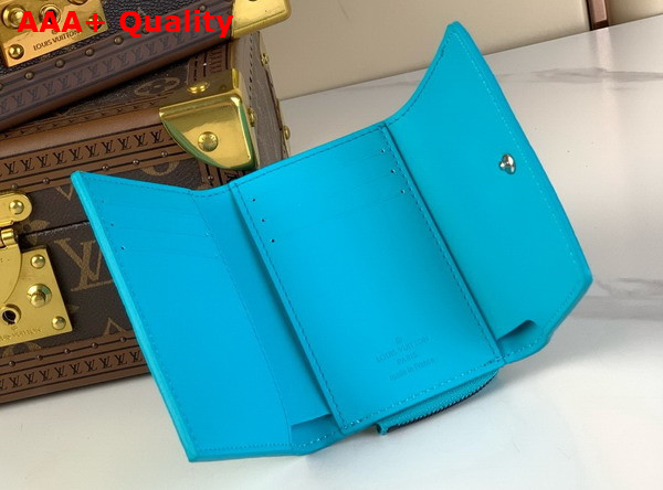 Louis Vuitton Slender Pilot Wallet in Turquoise Taurillon Monogram Embossed Cowhide Leather M11500 Replica