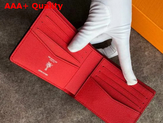 Louis Vuitton Slender Wallet Epi Red Men LV 2018 FIFA World Cup Edition Replica