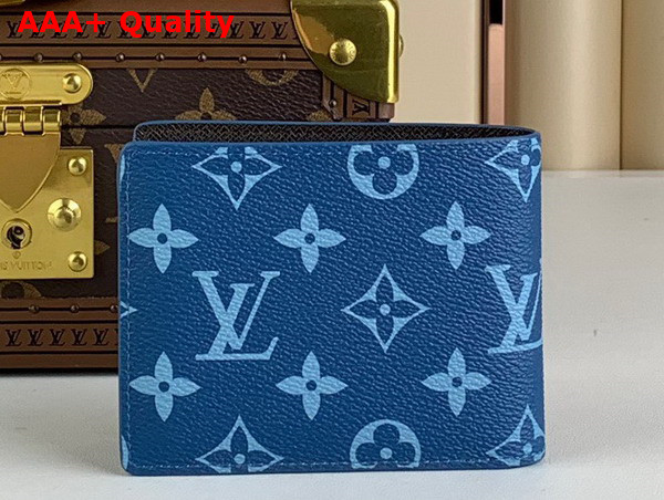 Louis Vuitton Slender Wallet in Atlantic Blue Monogram Coated Canvas M82798 Replica