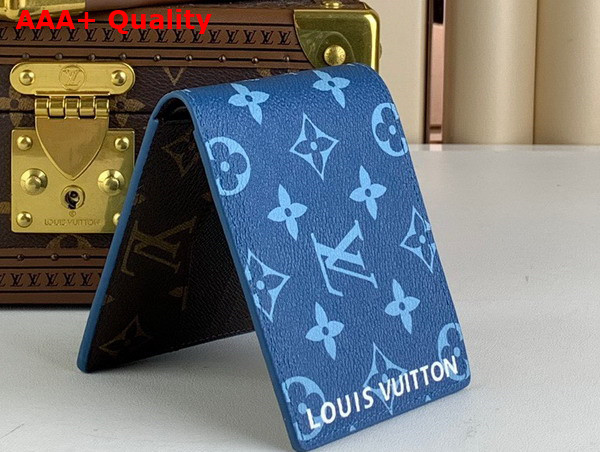 Louis Vuitton Slender Wallet in Atlantic Blue Monogram Coated Canvas M82798 Replica