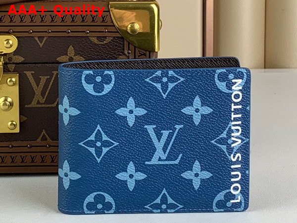 Louis Vuitton Slender Wallet in Atlantic Blue Monogram Coated Canvas M82798 Replica