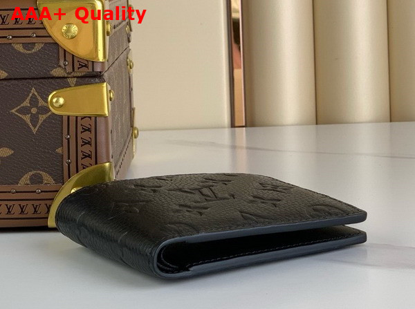 Louis Vuitton Slender Wallet in Black Taurillon Cowhide Leather Replica