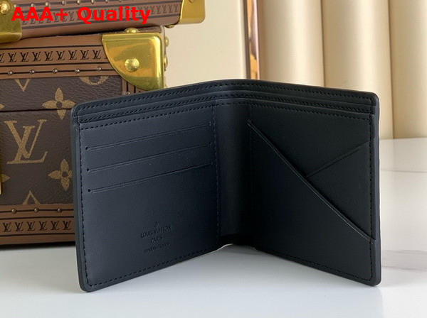 Louis Vuitton Slender Wallet in Black Taurillon Cowhide Leather Replica