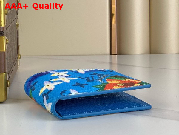 Louis Vuitton Slender Wallet in Bright Blue Monogram Surfin Coated Canvas Replica