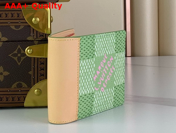 Louis Vuitton Slender Wallet in Green Damier Golf Coated Canvas N40636 Replica