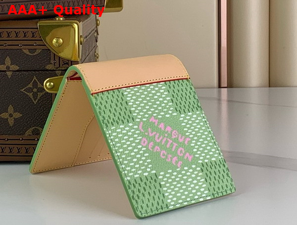 Louis Vuitton Slender Wallet in Green Damier Golf Coated Canvas N40636 Replica