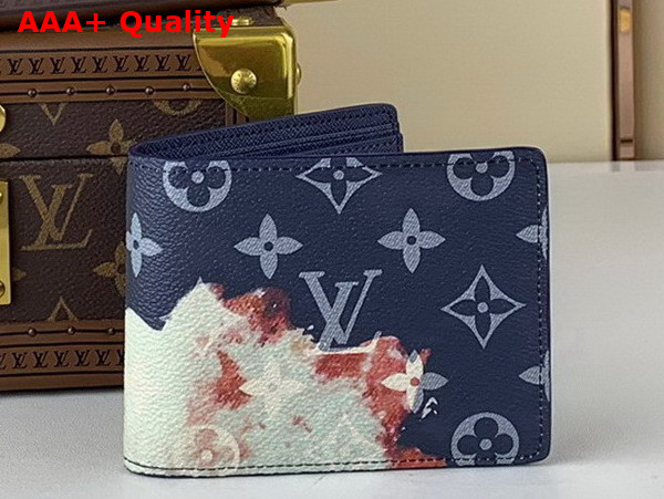 Louis Vuitton Slender Wallet in Monogram Bleach Coated Canvas Replica