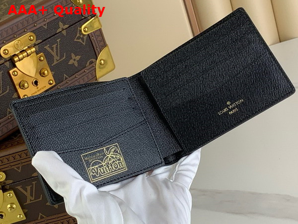 Louis Vuitton Slender Wallet in Navy Blue Monogram Surfin Coated Canvas M83448 Replica