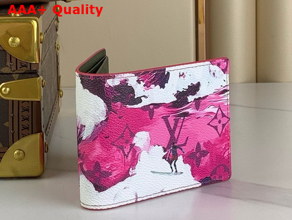 Louis Vuitton Slender Wallet in Pink Surfin Monogram Coated Canvas Replica