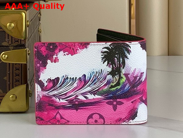 Louis Vuitton Slender Wallet in Pink Surfin Monogram Coated Canvas Replica